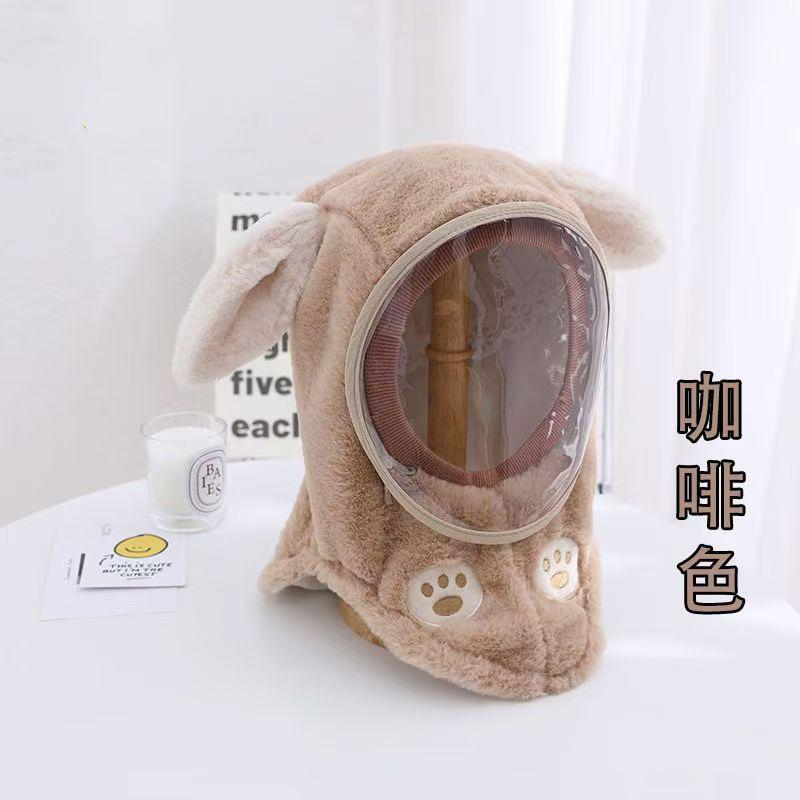 Children's Hats, Autumn and Winter Windproof Masks, Integrated Ear Protectors for Boys and Girls, Pullover Hats, Windproof Thickened Warm Baby Scarves