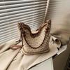 Seaside Vacation Beach Woven Bag Women's 2025 New Hollow Knitted Handbag Large Capacity Shoulder Armpit Bag