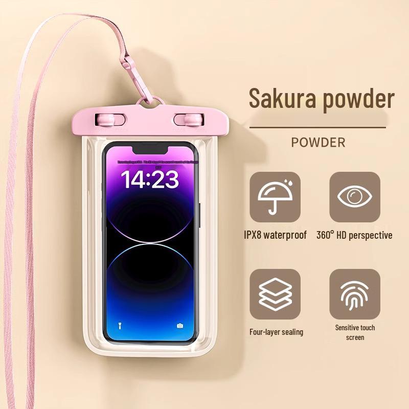 Waterproof Phone Pouch with Touch Screen & Neck Strap for Swimming, Rafting, and Rain - Take Pictures Underwater