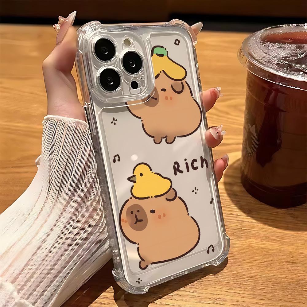 Cartoon Cute Capybaras Case For Samsung A16 A06 A35 A55 A25 A05s A15 A54 A34 A24 A14 A05 A04 A04e A13 A73 A53 4G 5G Cover