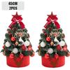 2PCS 2025 Christmas Decoration Desktop Christmas Tree Set Christmas Decoration Ornament Mini Small Christmas Tree Christmas Gift