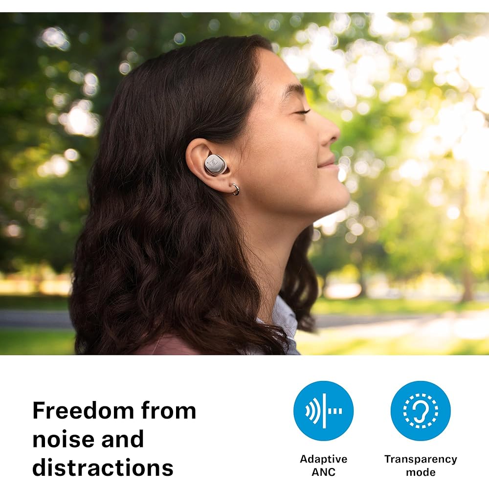 Sennheiser MOMENTUM True Wireless 4 Smart Wireless Earbuds, Bluetooth 5.4, Clear Sound, Noise Cancelling, Comfortable Design, 30-Hour Battery Life, Ad