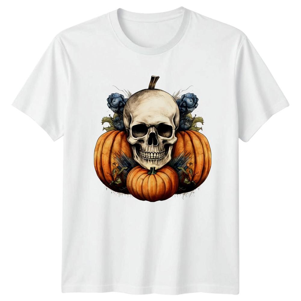 Vintage Skull Pumpkin TShirt Gothic Halloween Gift For Him And Her S