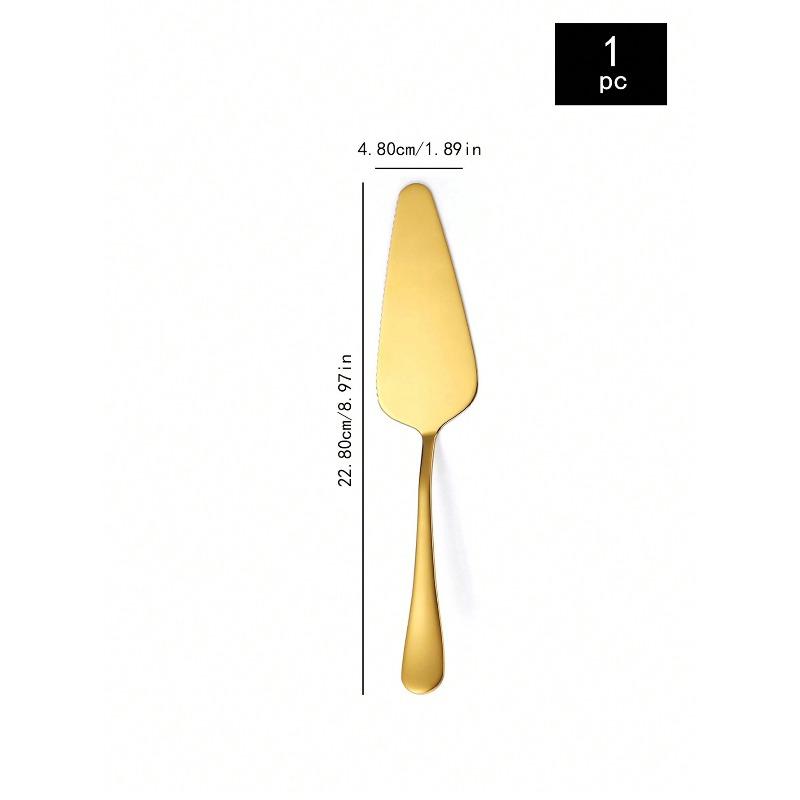 Stainless Steel Cake Shovel, Bread Knife, Dessert Knife, Wedding & Birthday Cake Shovel, Pizza Shovel 1pc Pointed Cake Spatula золотой