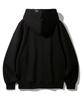 Bakken Smile Embroidered Logo 2-Way Button Zip-Up Hoodie Bk7985_Black