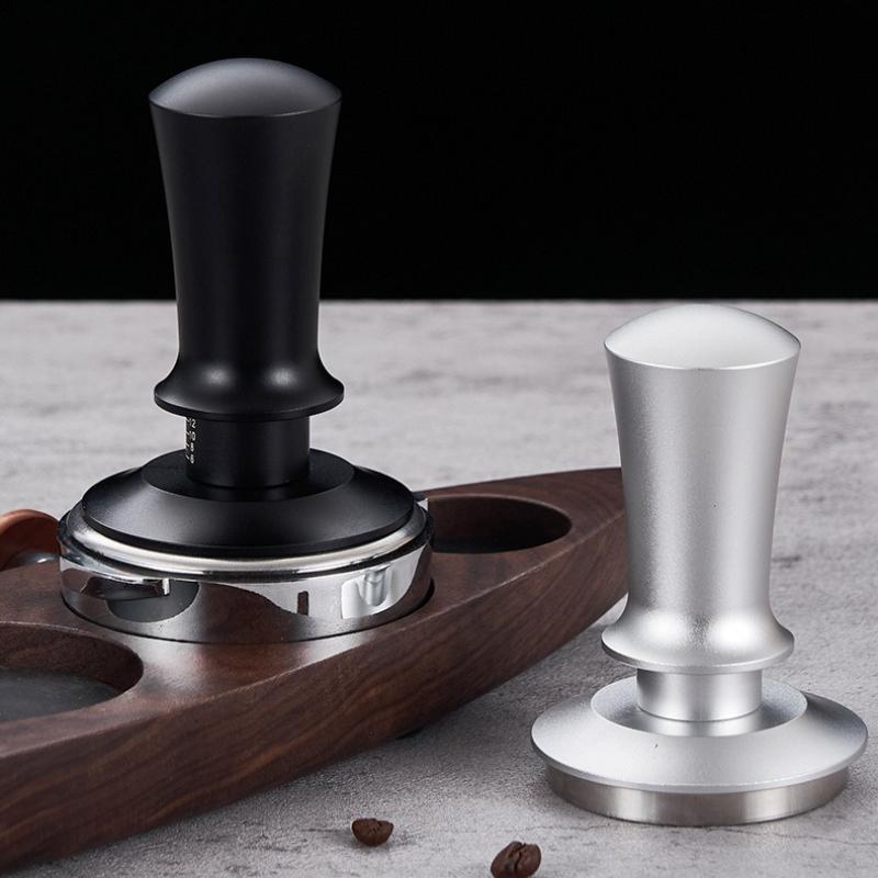 51/53/58MM Coffee Tamper Adjustable Push-type Powder Distributor with Scale Constant Force Powder Press Coffee Tool Accessories
