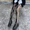 Gothic Fishnet Tights for Women Sexy Mesh Stockings Lolita Y2K Patterned Pantyhose Trendy Leggings for Alternativewear