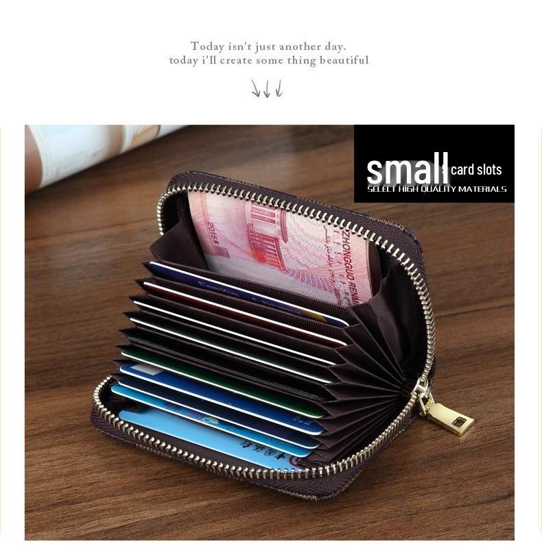 Women's Anti-Demagnetization Card Holder Wallet with ID and Driver's License Slots, Large Capacity, Multi-Card and Coin Purse
