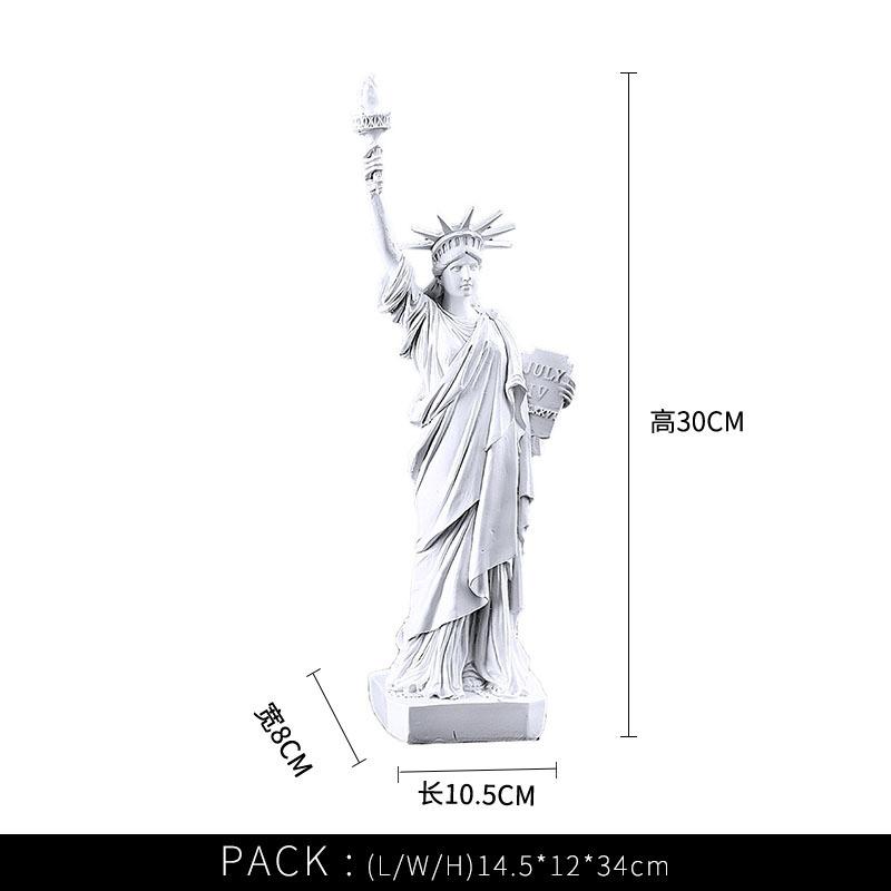 

Statue of Liberty Figurine Creative Resin Home Decor Modern Living Room Ornament Craft Gift 10.5 8 30cm белый