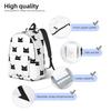 Black Cat Peeking Up Backpack Hot Sale Daypack Large Capacity Kids BookBag School Bag Shoulder Bags for Men Women