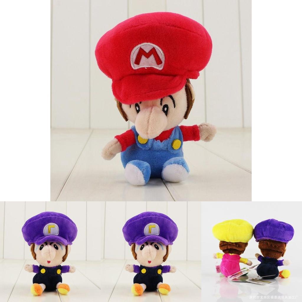 Adorable Super Mario Bros Baby Mario Luigi Plush Toy Stuffed Doll 6.7" Gift