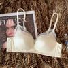 Small breasts gather underwear women's soft and comfortable pure lace bra no steel ring anti-sagging breast bra set