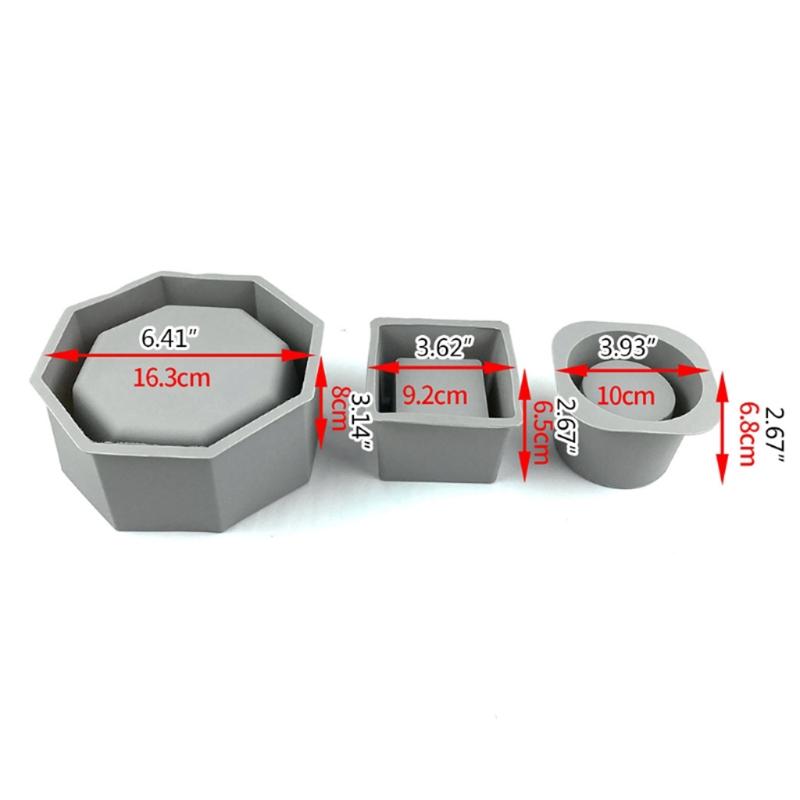 Handmade Concrete Plant Flower Pot Epoxy Resin Mold DIY Candle Holder Mould Succulent Planter Flowerpot Silicone Mold