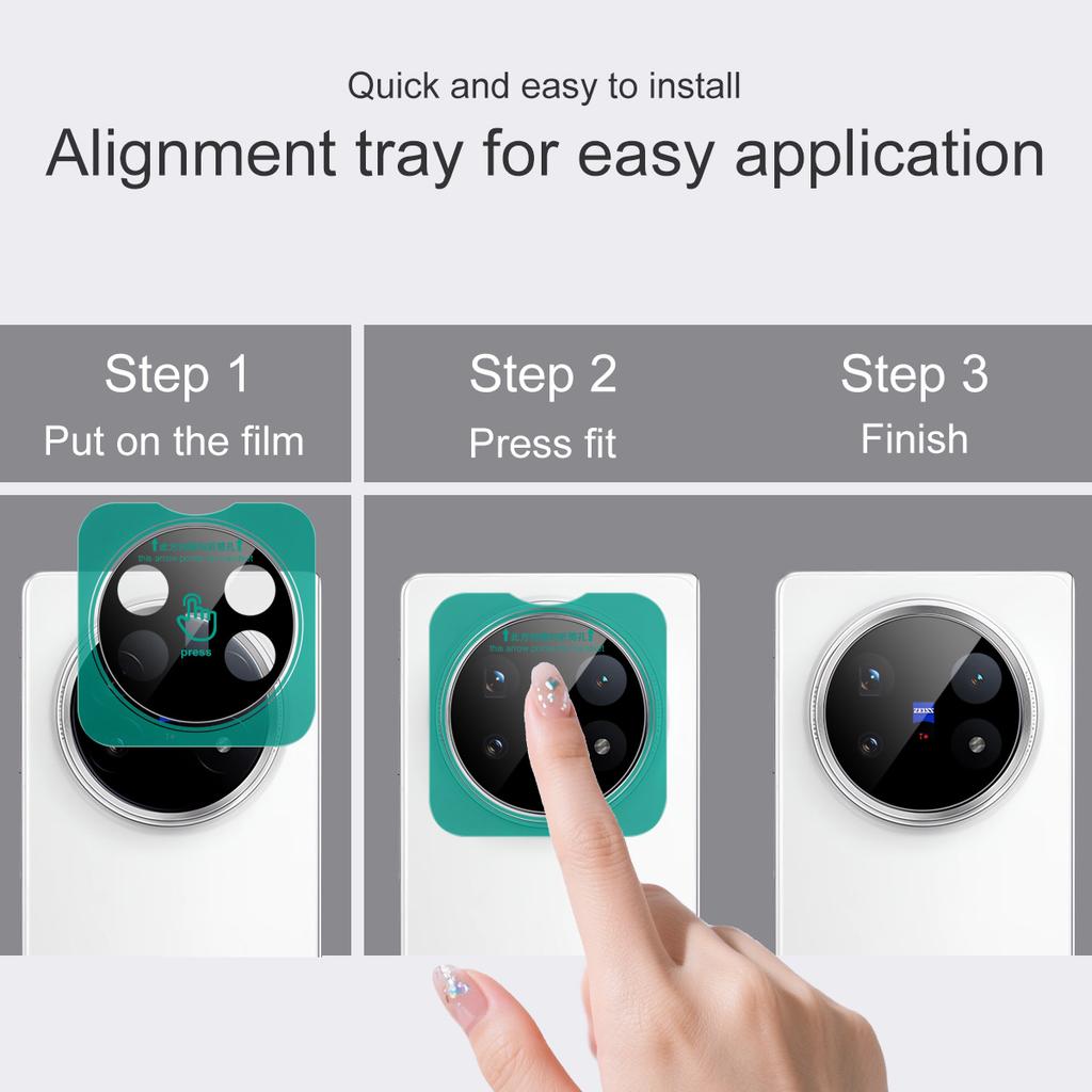 For Vivo X Fold5 5G Glass IMAK High Definition Glass Lens Film Black Version