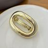 Elegant Metal Hair Accessories Fashion Hollow Oval Spring Hair Clips Vintage Geometric Ponytail Hairpin Barrettes For Women Girl