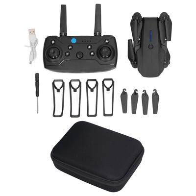 E88 4-Achs-Luft-Quadcopter HD-Doppelkamera Hochauflösungs-Flip-Falt-RC-Drohne Schwarz
