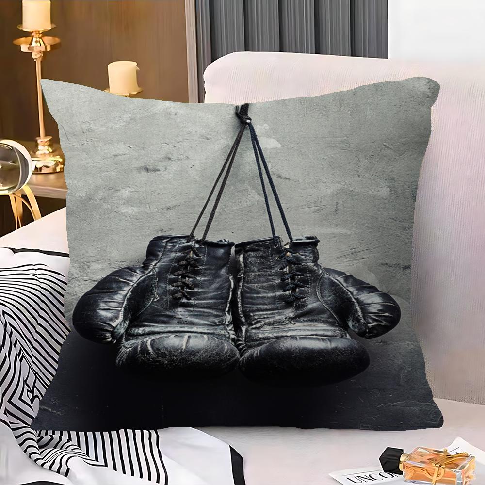 Retro Boxing Gloves Pillow Gift Home Office Decoration Bedroom Sofa Car Cushion Cover Case 45x45