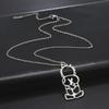 Cazador Stainless Steel Handala Boy Hanzala Pendant Necklaces for Women Men Chain On Neck Gift Jewelry