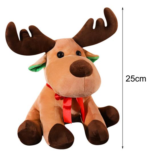 Christmas Reindeer Plush Toy Pillow Super Soft Stuffed Animal Doll Christmas