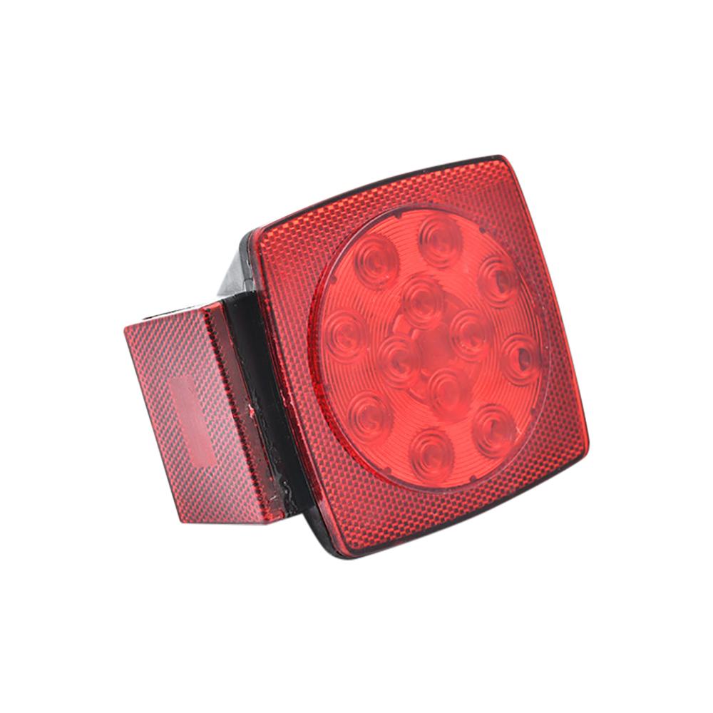2PCS 12V Square Led Truck Trailer Light Stop Turn Tail Brake lamp Running Light for Trailers Boat Truck Camper RV Snowmobile