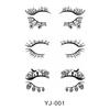 Geometric Pattern Eyeshadow & False Eyelash Tattoo Stickers for Party Makeup
