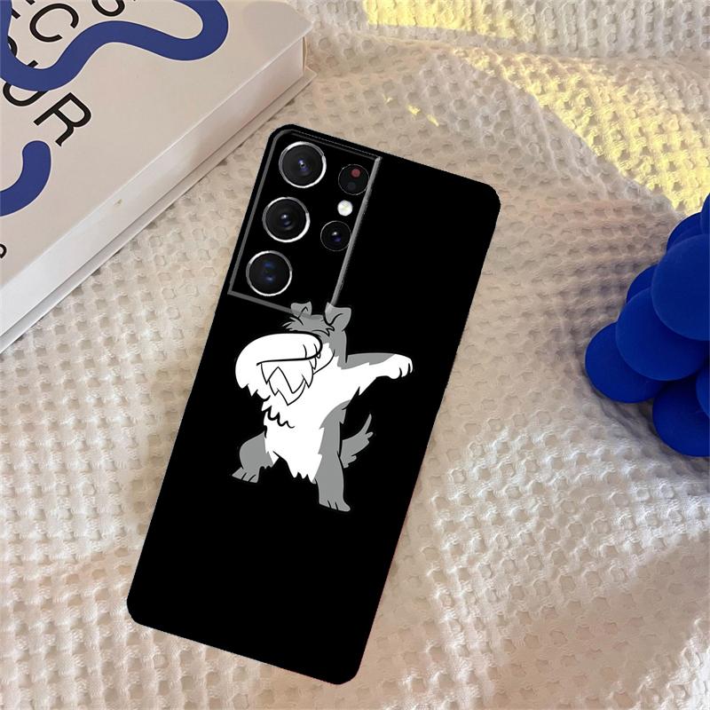 Cartoon Schnauzer Dog Phone Case For Samsung Galaxy S25 S24 Ultra S9 S10 S20 S22 S21 Plus S23 FE Portector Cover