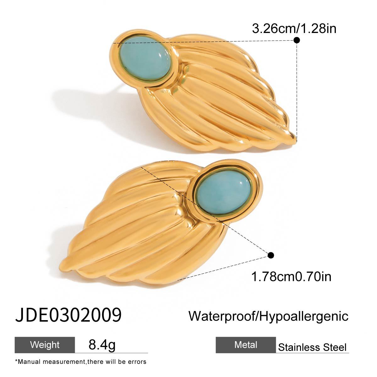 Jiading design stainless steel imitation pearl stud earrings do not fade titanium steel jewelry
