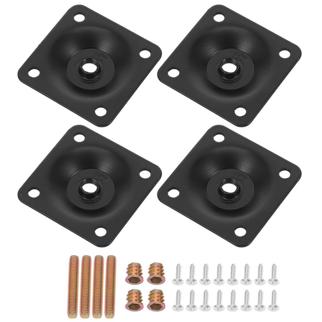 1 Set Thick Iron Furniture Leg Mounting Plates Table Leg Brackets Connector Sofa Couch Desk Legs Repair Hardware Accessories