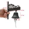 1pc Nordic Style Vintage Brown Metal Iron Door Bell Wall Mounted Welcome Cast  Wireless DoorBell Porch Garden Decoration
