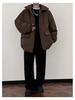 Men's Casual Korean Style Solid Color Cotton Jacket - Versatile Lapel Outerwear for Spring and Autumn