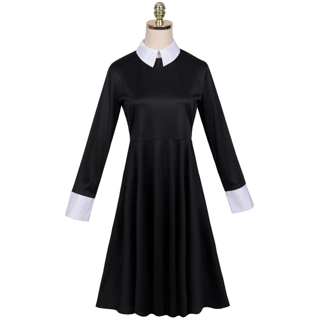 Damen Schwarz Halloween Filmcharakter Cosplay Abschlussballkleid
