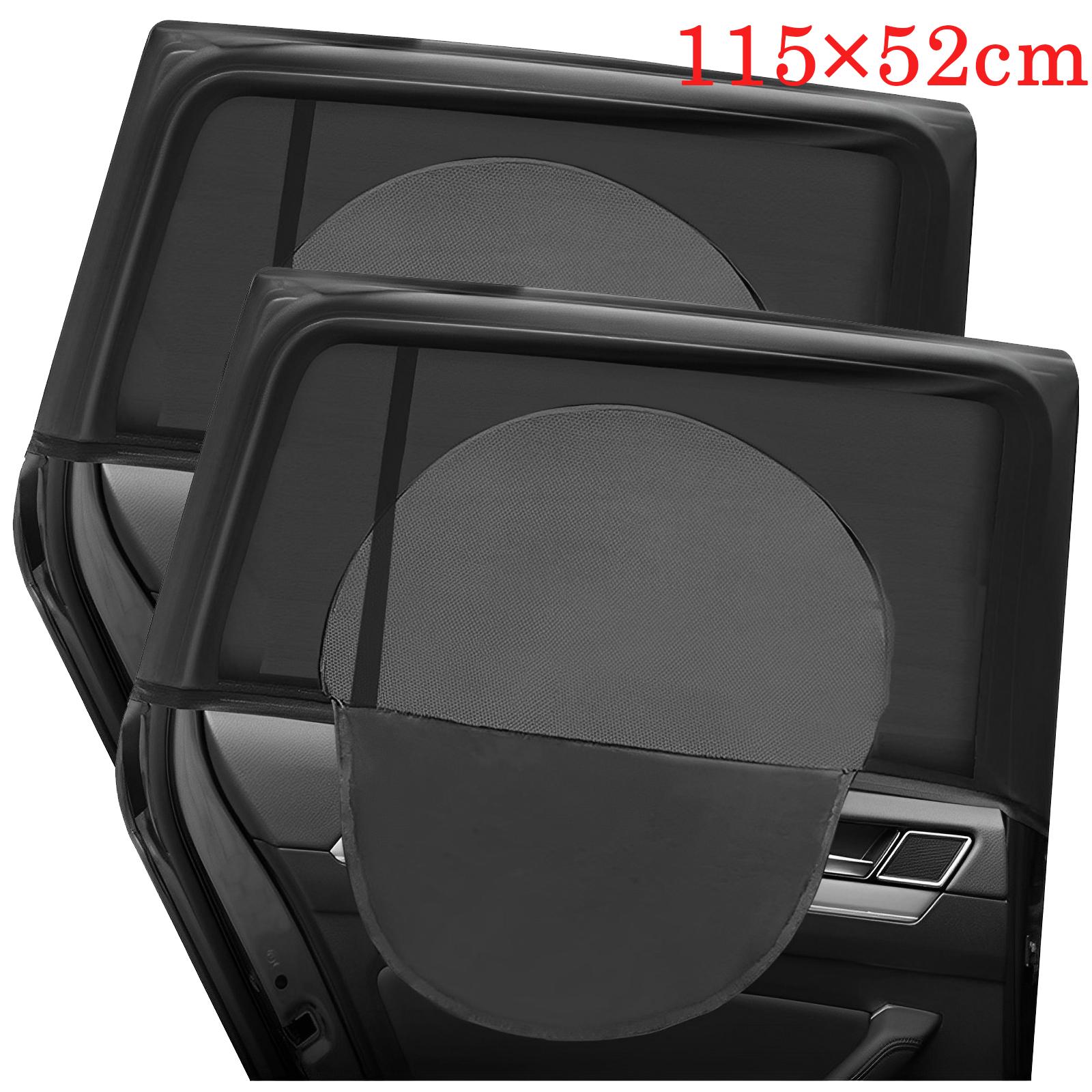 

2Pcs Car Window Shade Curtain Elastic Auto Front Rear Side Window Sun Shade Breathable Privacy Sunshade Protection Cover for Car