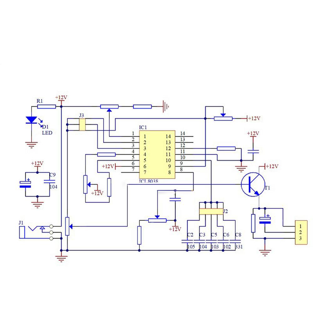 Adjustable Frequency Range ICL8038 Signal Generator Low Frequency Generator