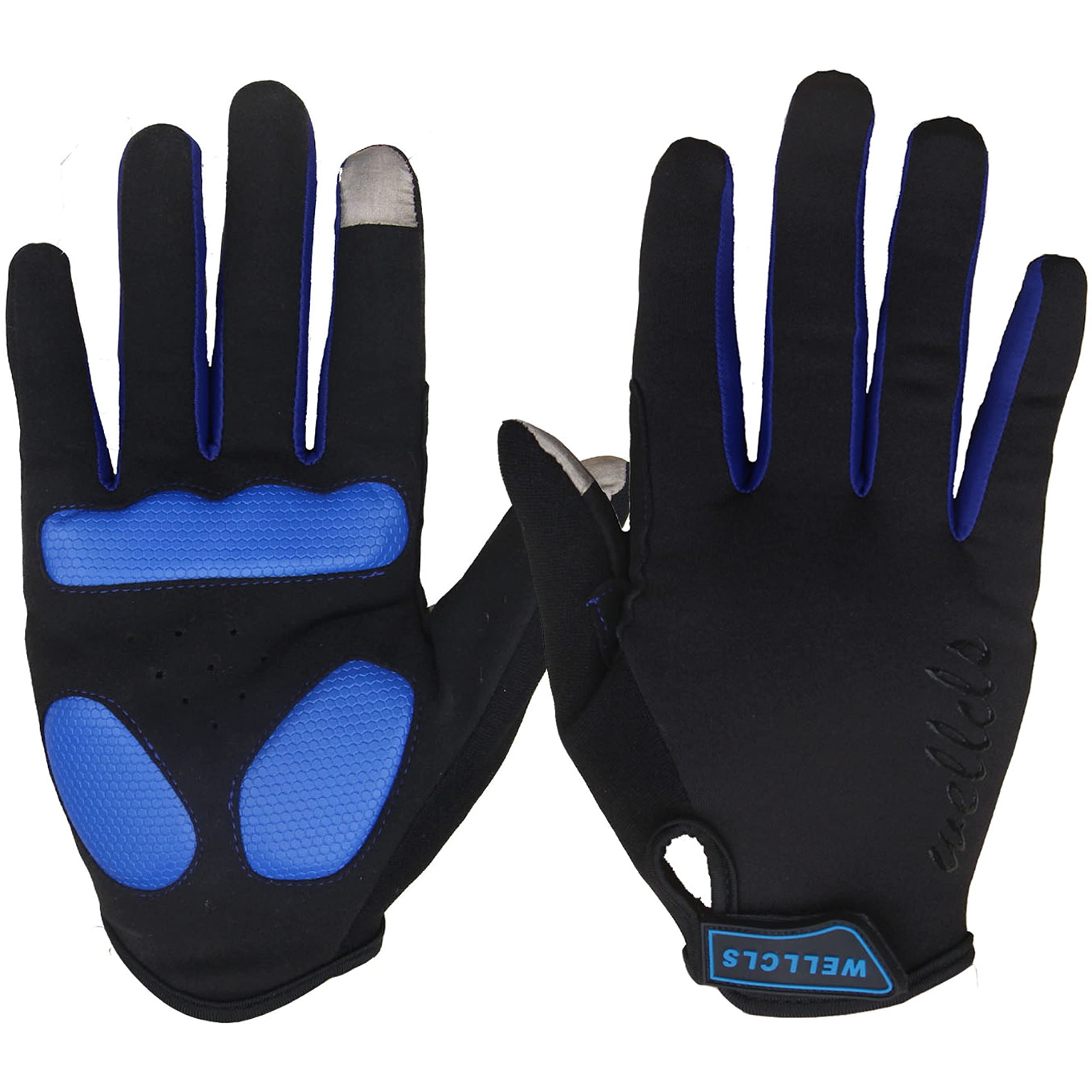 

Wellcls Cycling Full Bicycle Gloves for Men and Unisex for Cycling and Road Bikes Size Gloves, Finger, Women, (Blue, M) синий