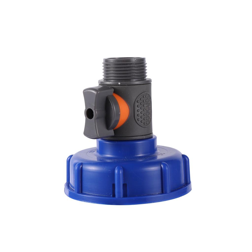 Adaptador de Drenaje IBC S60 Rosca Hembra 1/2"3/4" Adaptador de Tanque Acoplamiento Rápido para Manguera de 16mm Válvula de Grifo Adaptador Adaptador de Manguera de Jardín