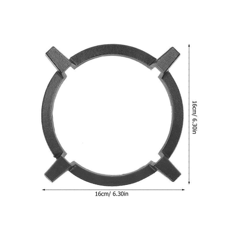Kitchen Gas Stove Racks Cast Iron Gas Stove Fire Gather Bracket Non Slip Stable Support Flat Bottom Compatible 1Set
