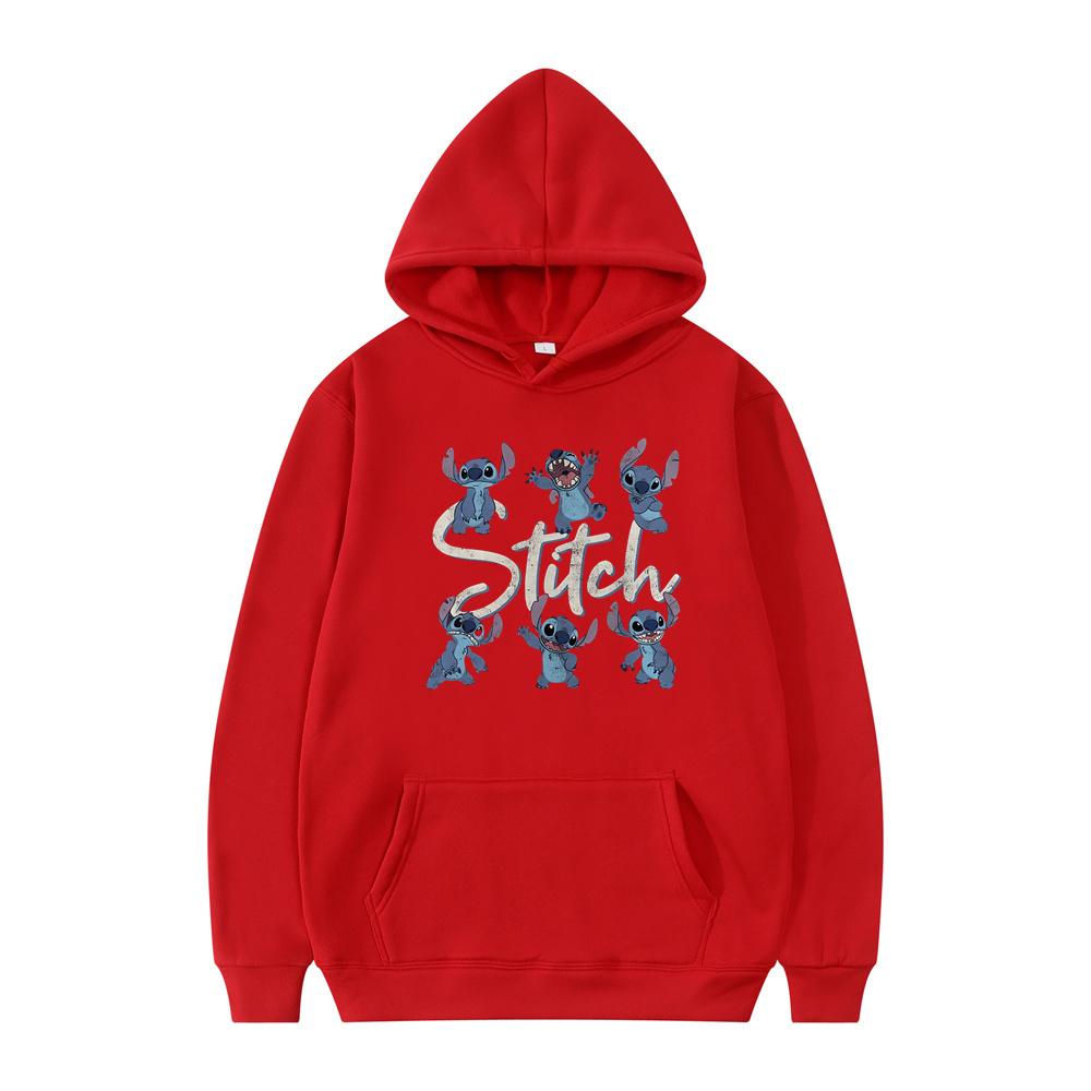 Stitch Disney Lässiger Druck Langarm Paare Hoodies Sweatshirt Y2k Jungen Kleidung Anime Hoodie Pullover Jacke Kinderkleidung Mädchen