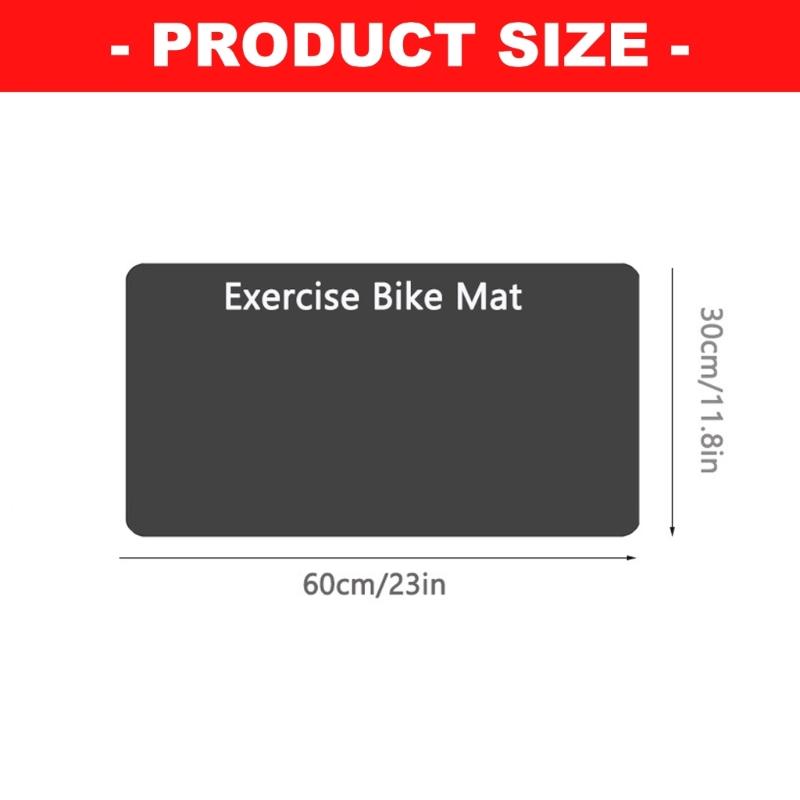 2Pcs Thick Gym Equipment Mat Floor Protector Exercise Bike Trainer Mat Nonslip Elliptically Treadmill Pad Easy to Use