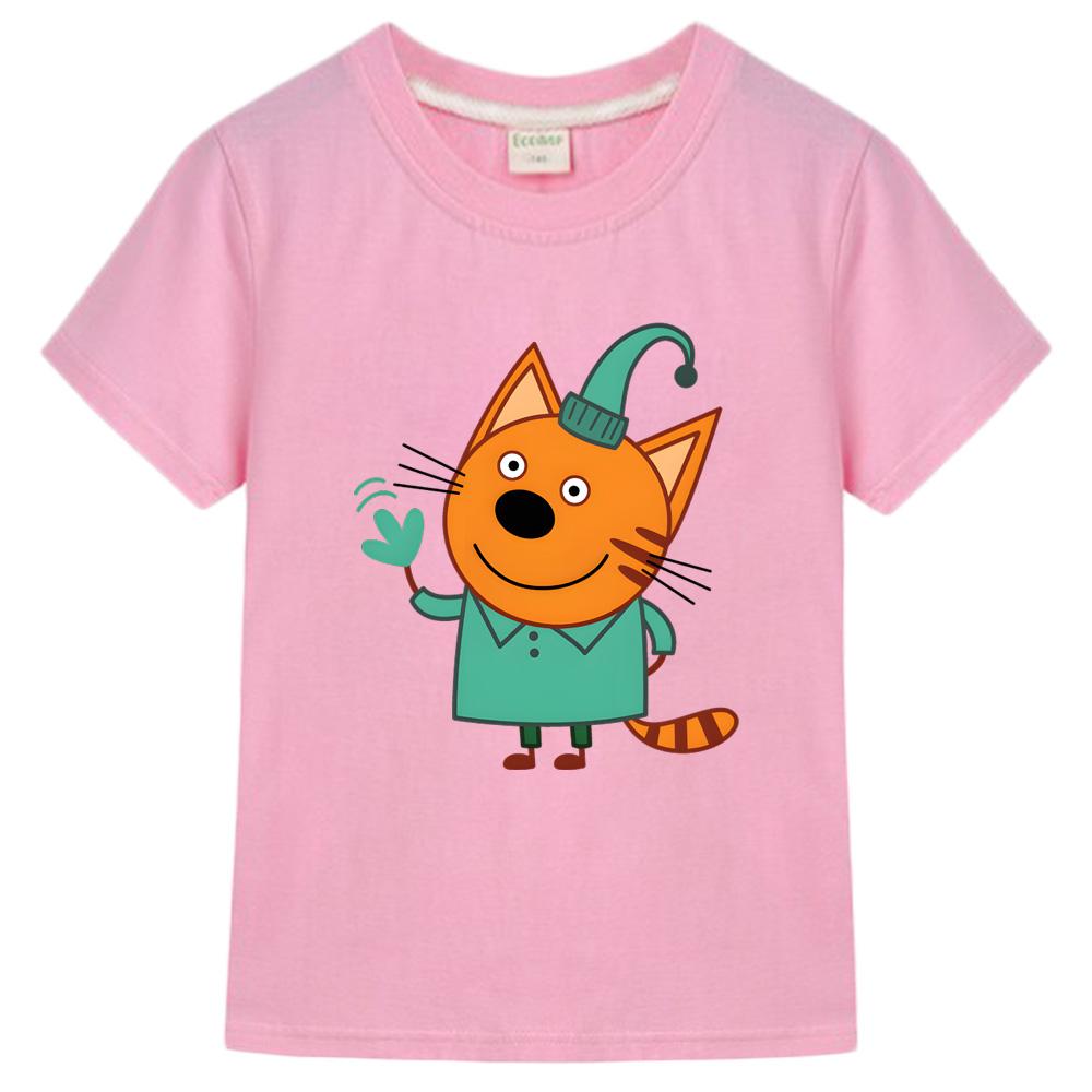 2026 NEW Kid-e-cats T-shirt Boys Girls Kids Cartoon Clothing Tops Short Sleeves Fashion Streetwear Manga/Comic Tees Toddler Cute T-shirt