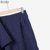 ZANZEA Women Short Sleeve Blouse and Pants Casual Two Piece Suit Sets