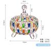 Colorful Glass Candy Jar with Cover Moisture-proof Home Light Luxury Crystal Fruit Plate Snack Nut Storage Home Decoration