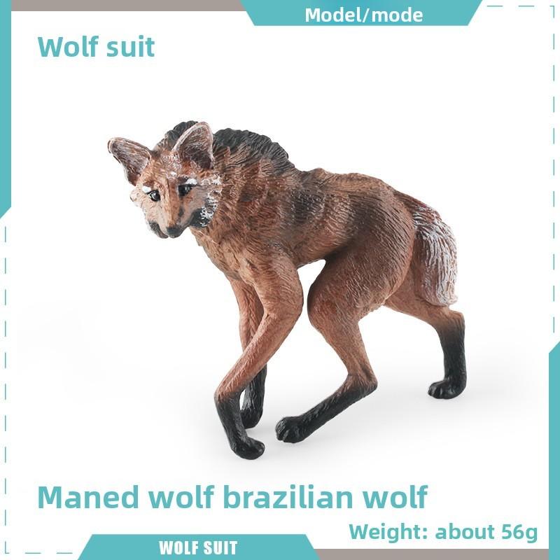 Simulated Animal Wild Wolf Model Ornament For Desktop Decoration And Collecting