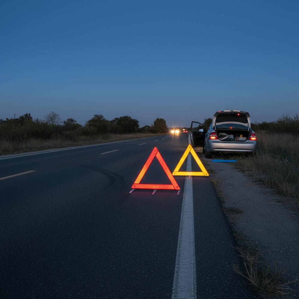 Reflective Reflective Triangle Foldable Road Safety Device Emergency Warning Triangle  Car Tripod