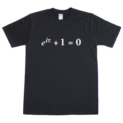 Men's T-shirt Science Geek Euler Identity Equation 100% Pre-shrunk Cotton T-shirt