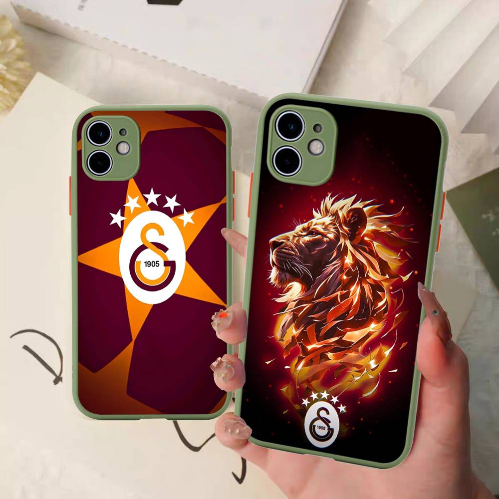 Fotbalový tým Galatasaray Pro Silikonový matný kryt na telefon Pro iPhone 16 Pro Max 15 14 13 12 11 X XS MAX