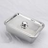 square 304 Stainless Steel circular hole Rectangle Vegetable Fruit Washing Kitchen Utensil Colander Kitchen Sink Wash Basket