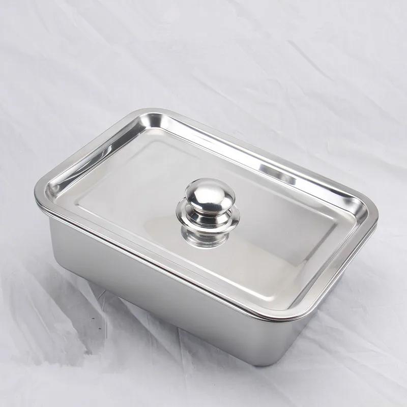 Square 304 Stainless Steel Circular Hole Rectangle Vegetable Fruit Washing Kitchen Utensil Colander Kitchen Sink Wash Basket