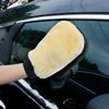1pcs Wool Plush Car Cleaning Sponge Glove Car Polishing Washing Gloves Microfibre Wash Automotive Cleaner Wool