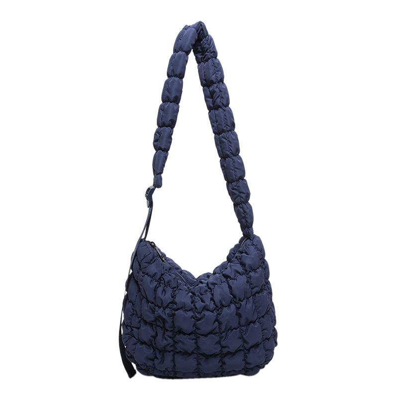 New pleated cloud bag large shoulder strap adjustable shoulder bag large capacity bubble tote messenger women's bag