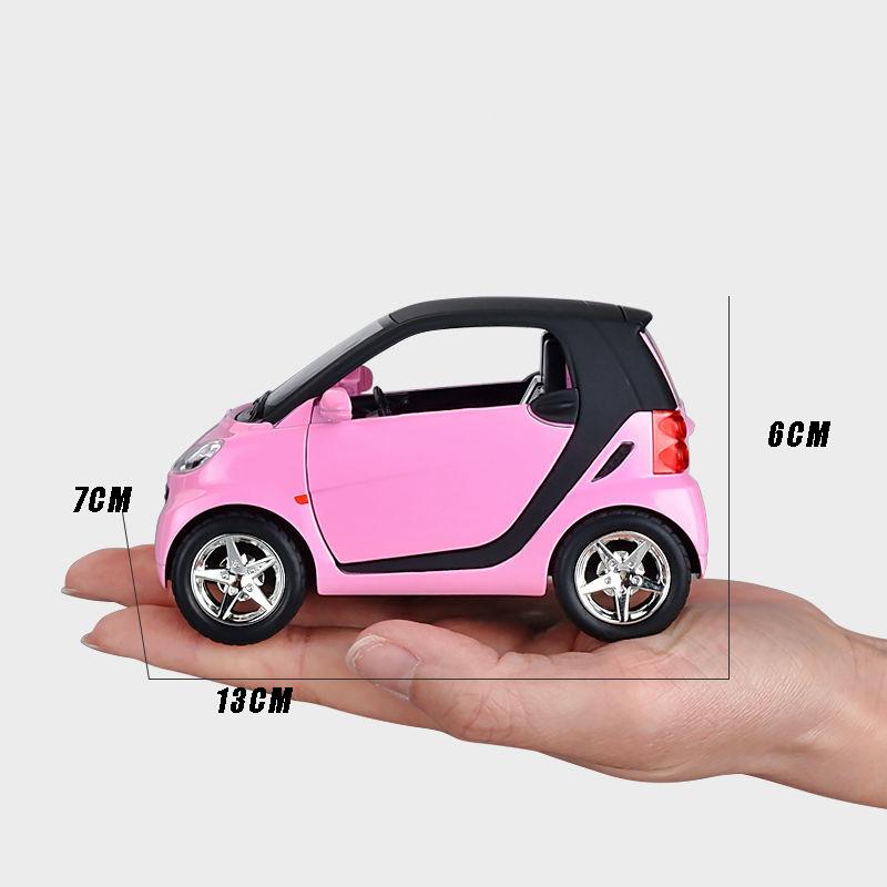 CAG5 1:32 Mercedes Benz Smart Mini Alloy Metal Diecast Model Cars Boy High Simulation Miniature Holiday Present Home Trendy Ornaments